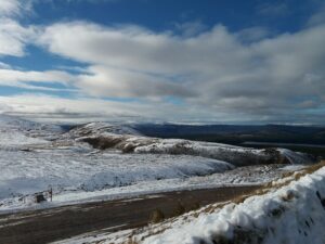 snowy moorland scenery