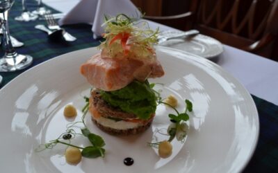 Game Meat and Fish Recipes – Warm Salad of Nith Salmon, Friars Carse Country House Hotel, Auldgirth, Dumfries