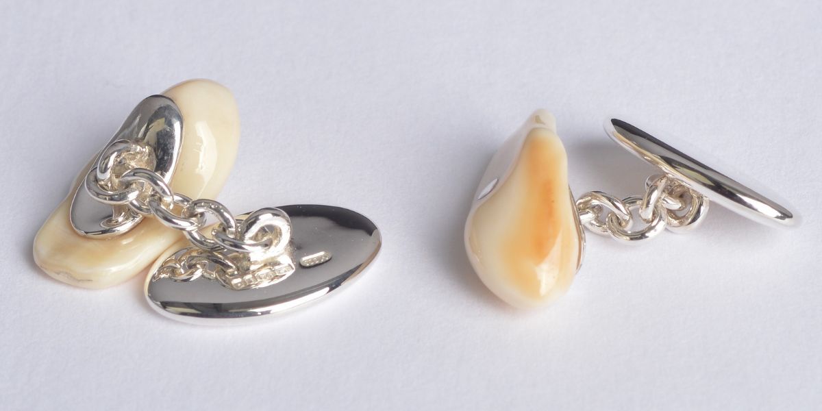 Ivory-Stag-Tusk-Cufflinks-Pendants